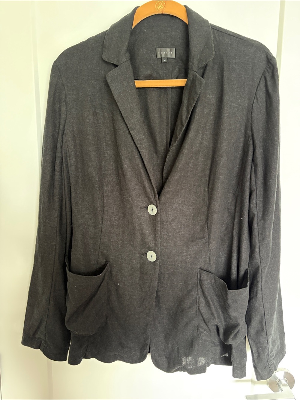 Tobias Black Lightweight Two-Button Blazer made in Canada